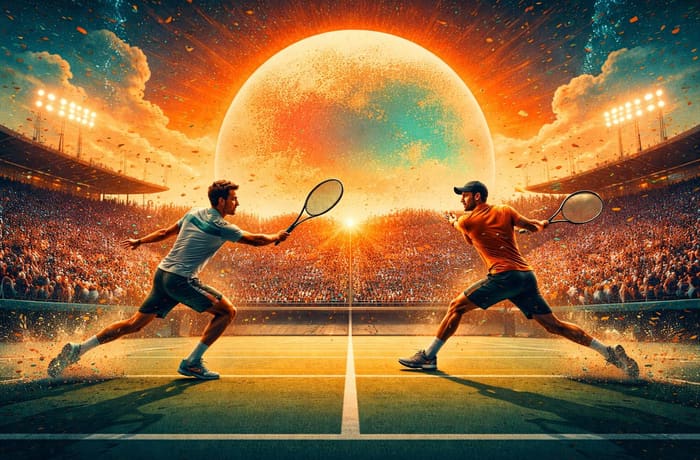 Dubai Duty Free Tennis Championships match at Dubai Tennis Stadium