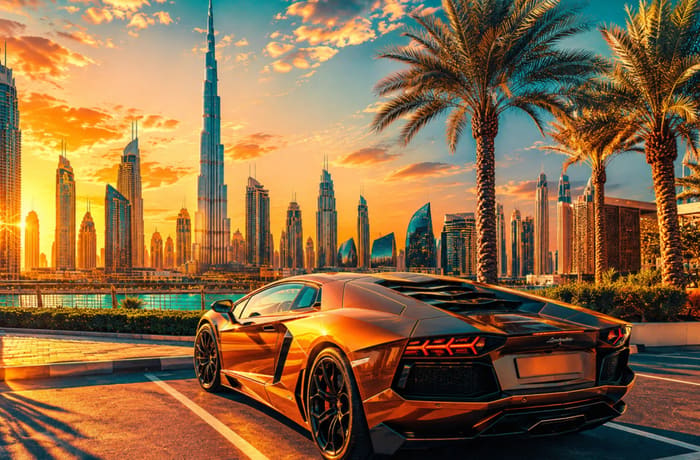 Car Parked in the Sun in Dubai