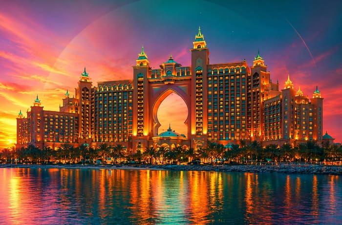 Atlantis The Palm resort exterior on Palm Jumeirah Dubai