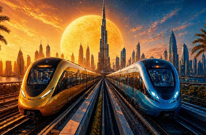 Dubai Gold Line vs Blue Line