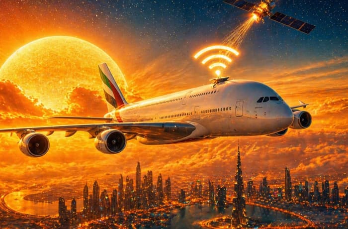 Emirates A380 Starlink Wi-Fi