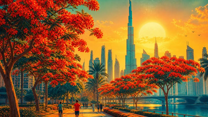 Flame Tree HH Sheikh Hamdan