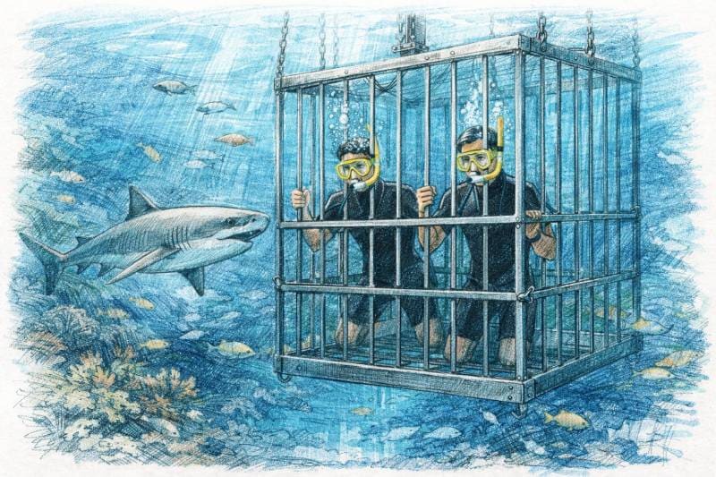 Dubai Aquarium Cage Snorkeling