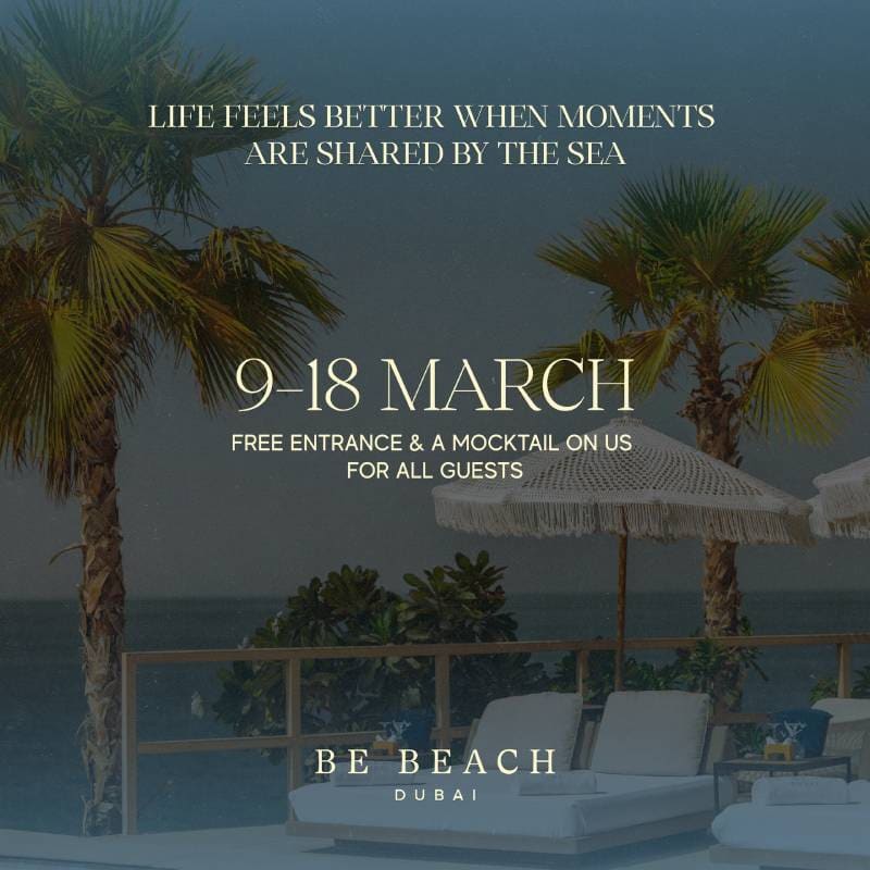 Be Beach Dubai Free Entry