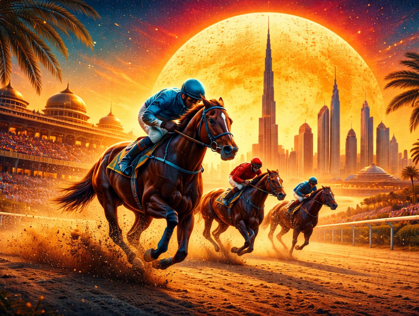 Dubai World Cup horse race at Meydan Racecourse