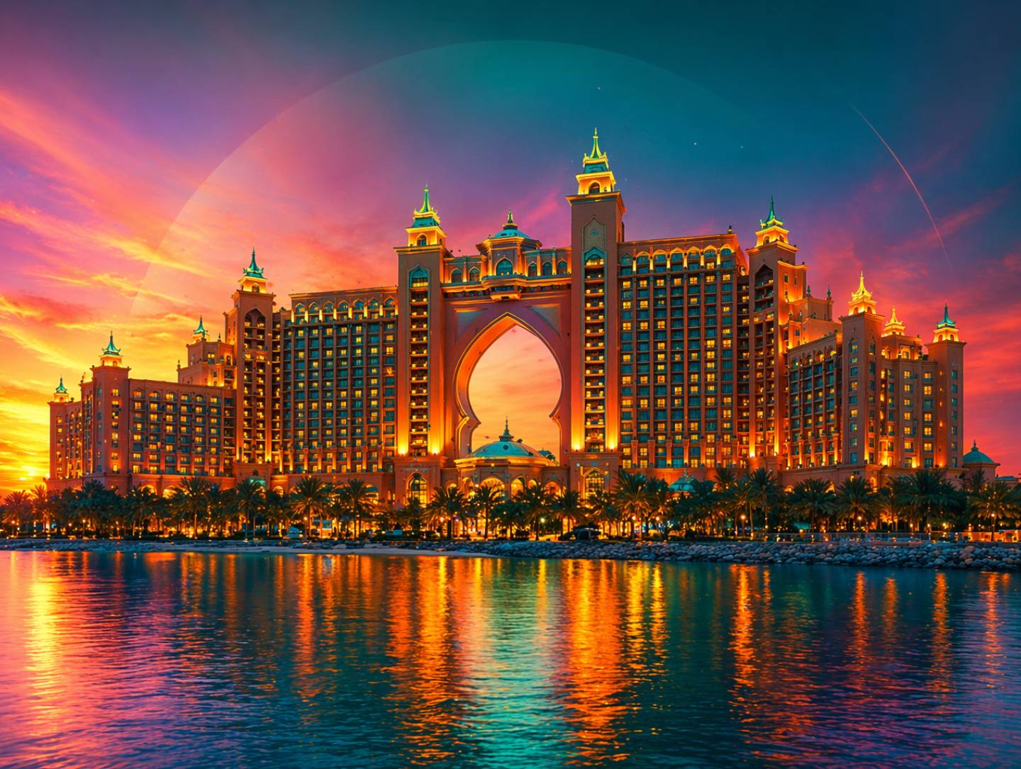 Atlantis The Palm resort exterior on Palm Jumeirah Dubai