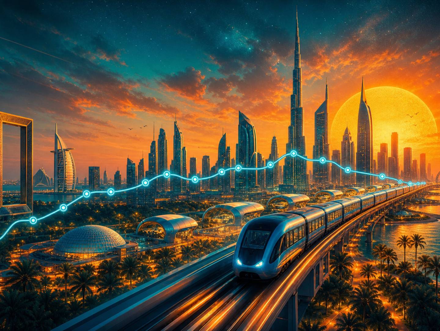 Dubai Metro Blue Line Stations