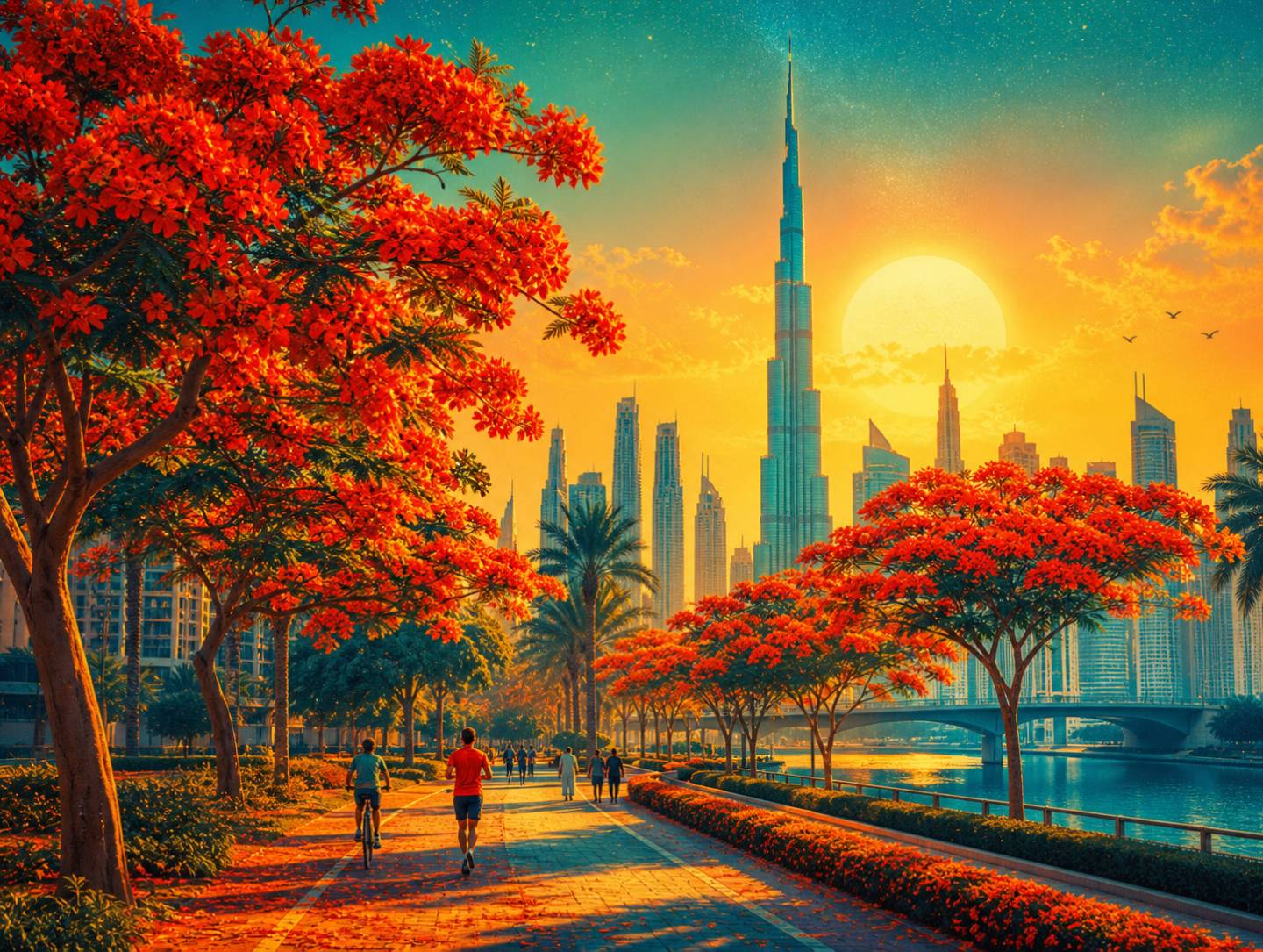 "Our City Blooms": HH Sheikh Hamdan's Flame Tree Vision 1 Flame Tree HH Sheikh Hamdan