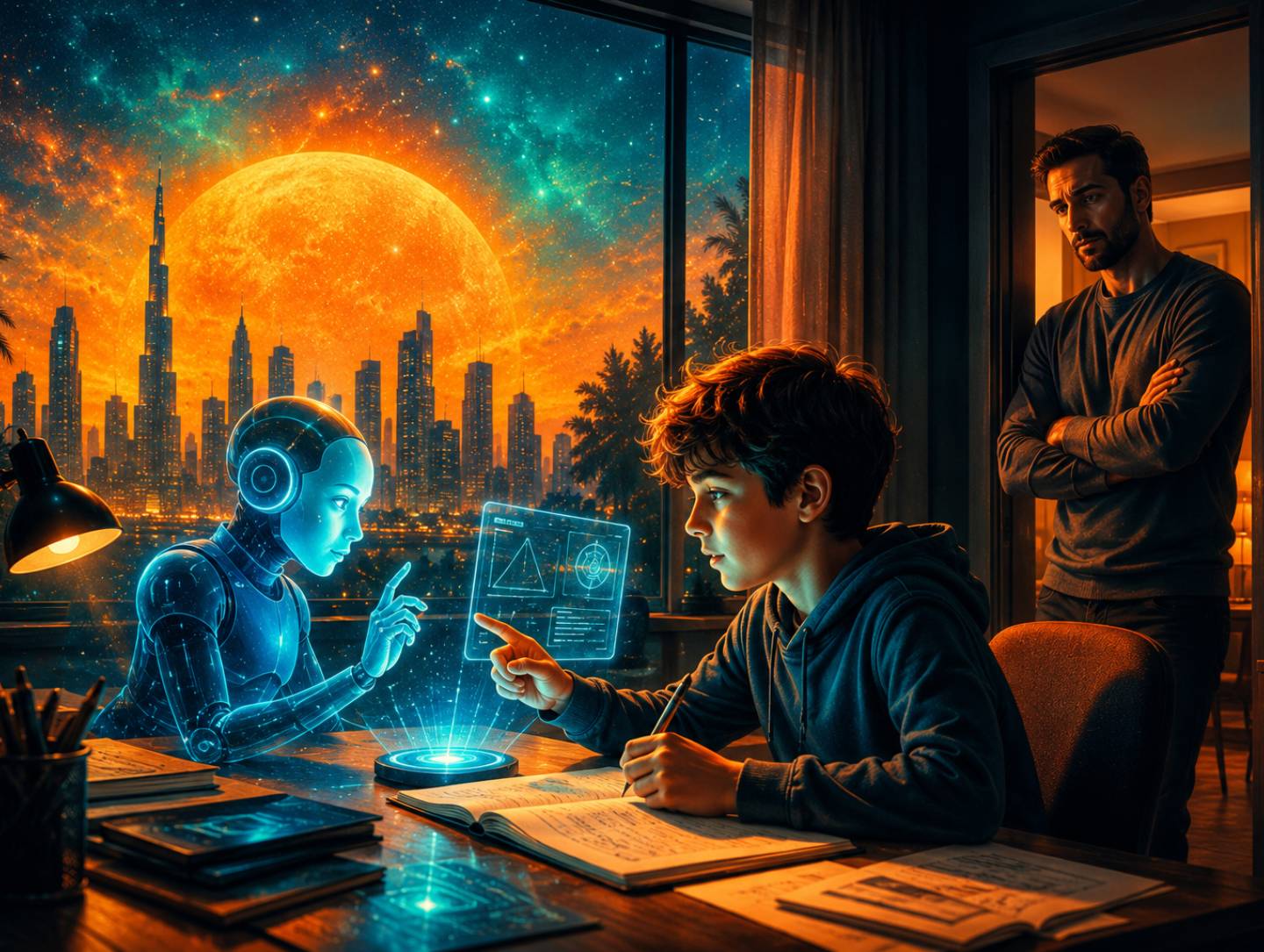 Child using AI for Homework