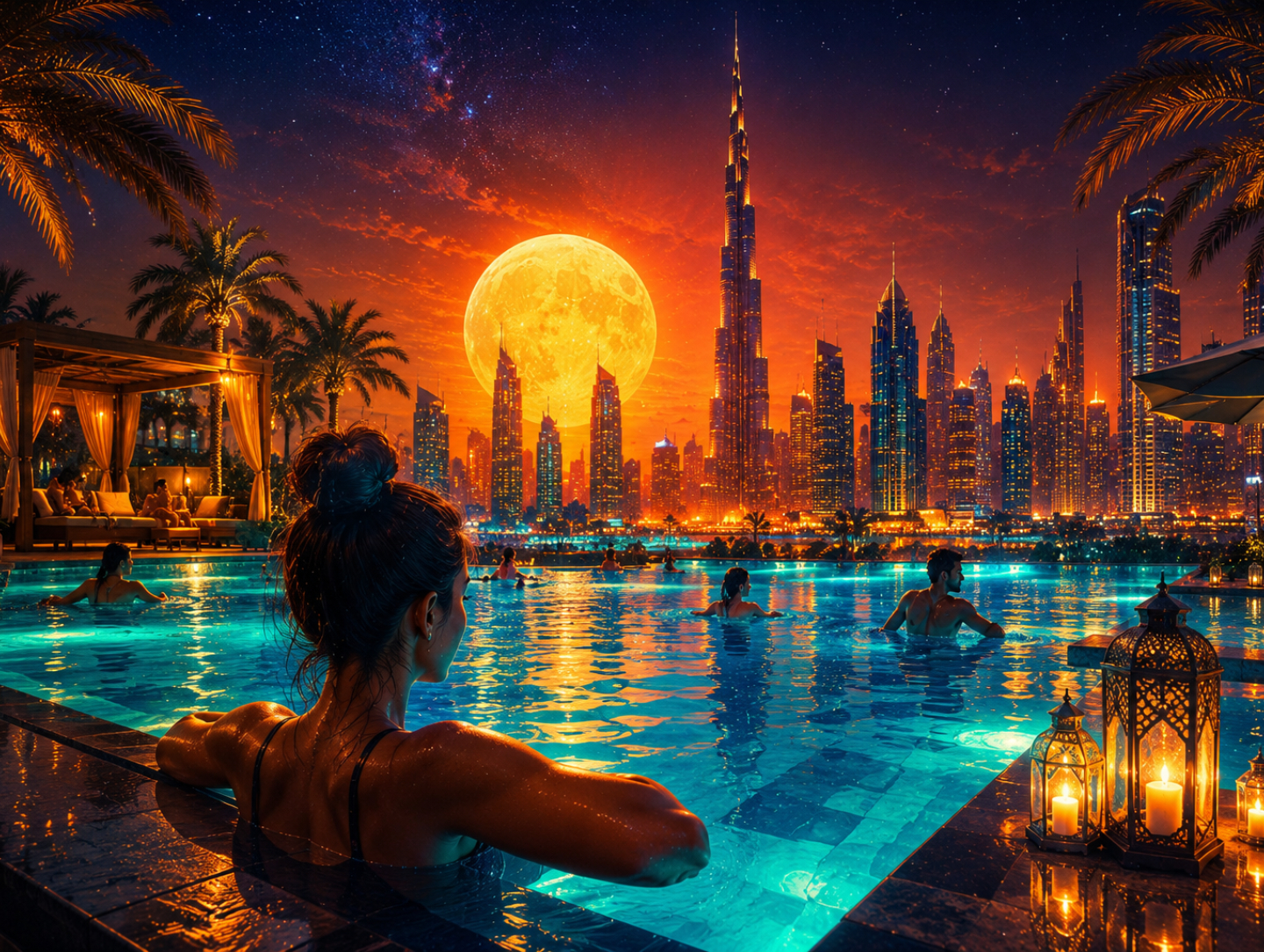 Night Swimming Dubai